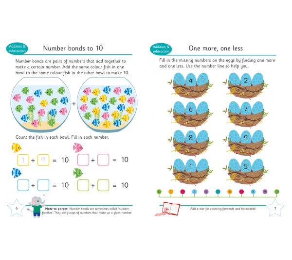 kids learning book KS1 maths book page detail