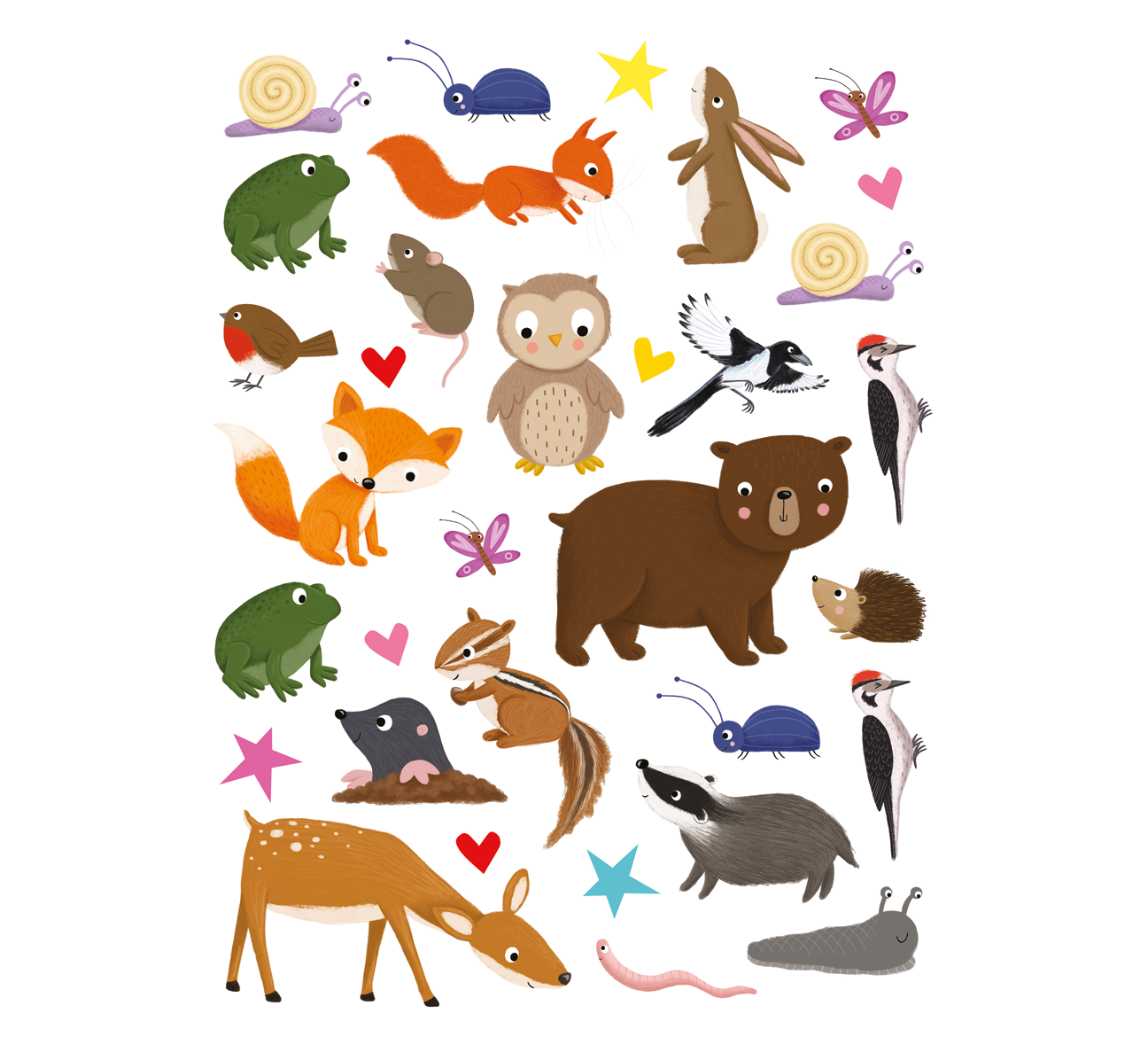 kids learning books animal sticker page