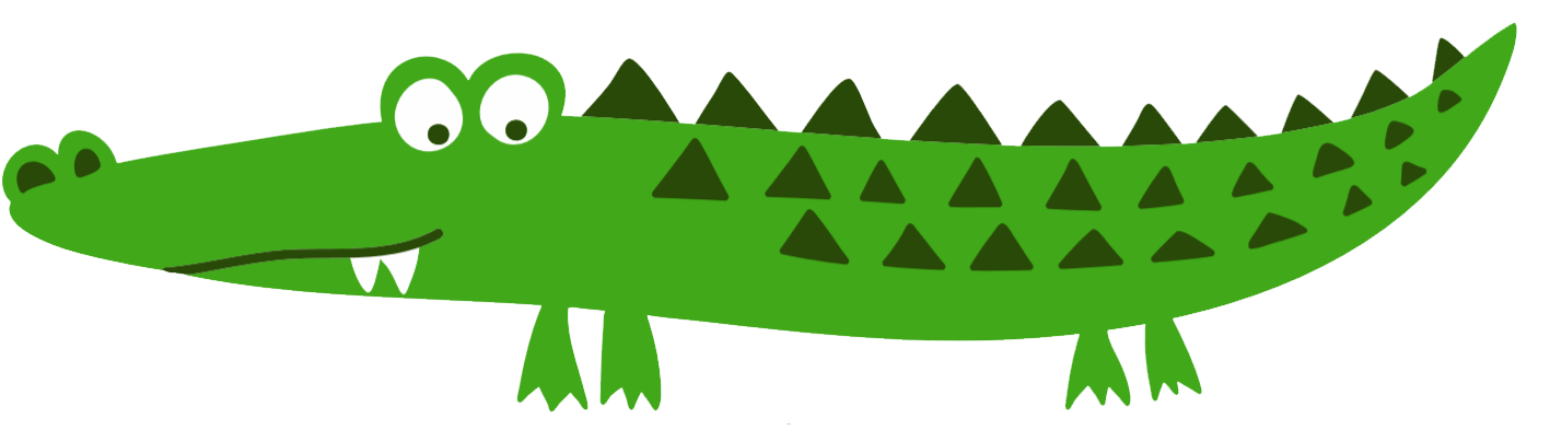 kids learning books crocodile character